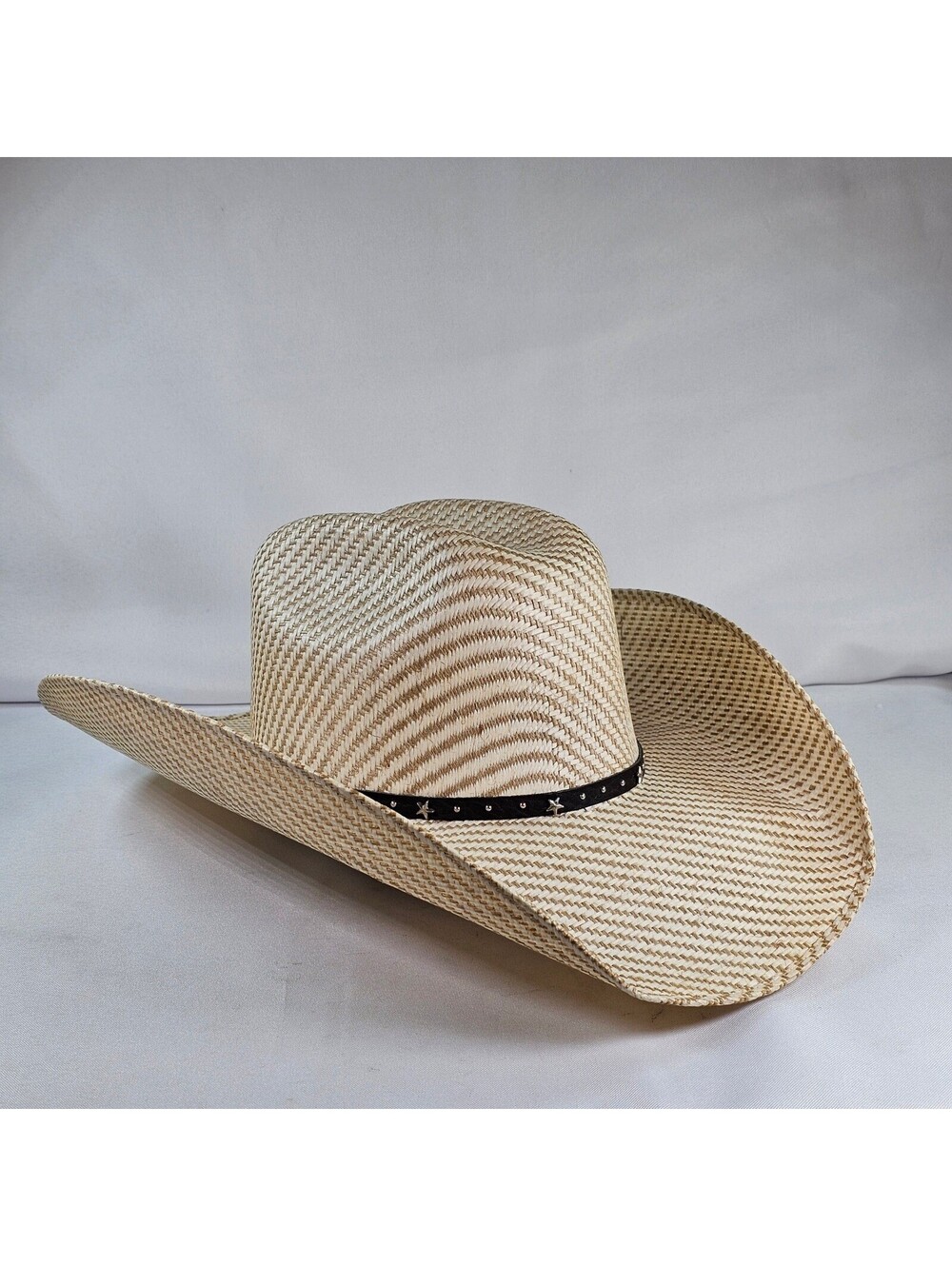 Justin Moore by Bullhide 50-X Straw Cowboy Hat Tan Star Studded Band Western